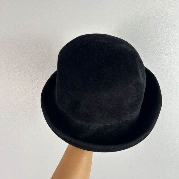 Eric Javits New York Vintage Wool Felt Cloche Hat in Black - Picture 3 of 5
